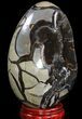 Septarian Dragon Egg Geode - Black Crystals #89570-3